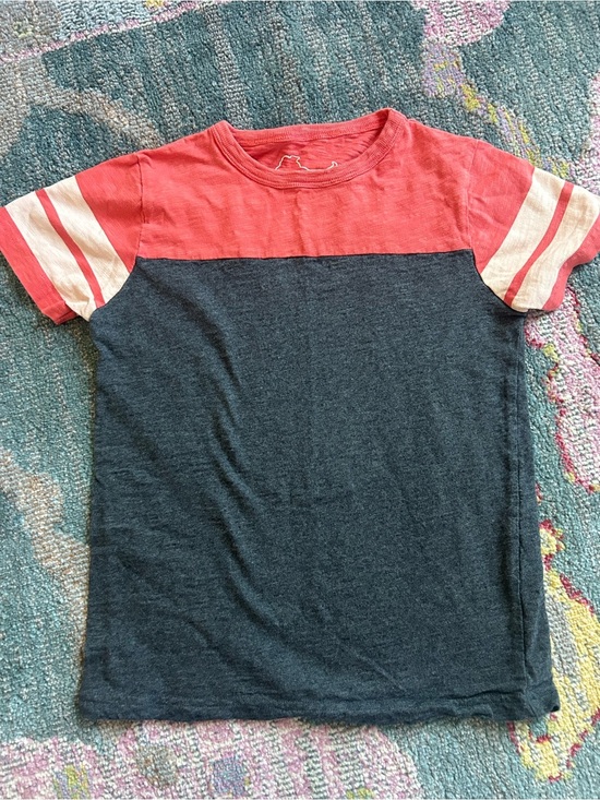 Boden Other - Mini Boden Kids Colorblock Short Sleeve Tee - Coral & Charcoal